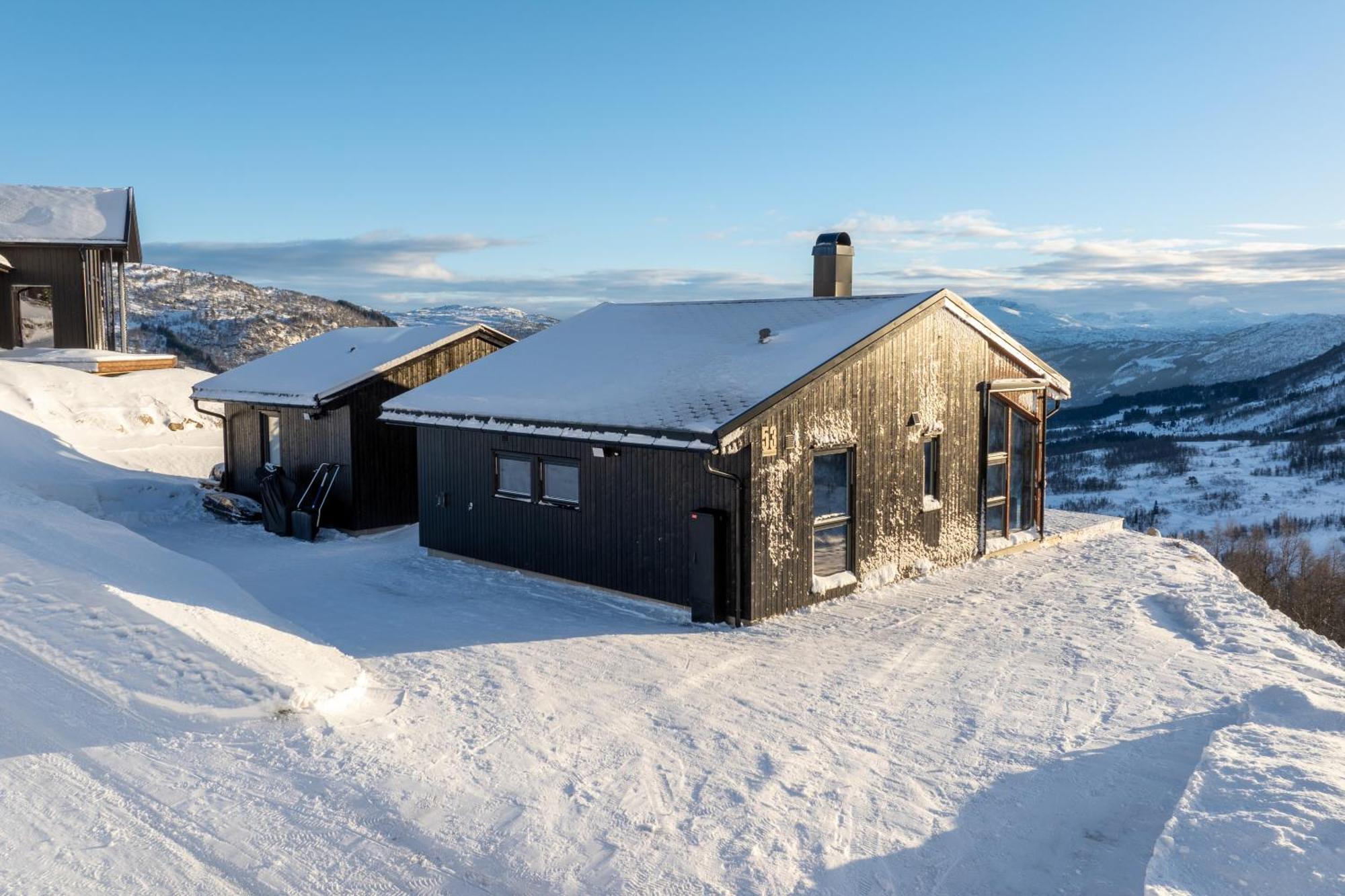 Exclusive Mountain Cabin With Spectacular Views At The Top Of Hodlekve With Possibility Of Extra Unit 송달 외부 사진